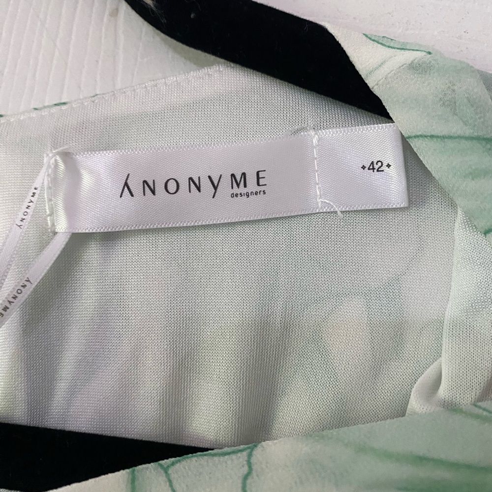 NWT ANONYME Designers Italy Floral Green Leaf Pantsuit IT 42 US Size 6 - Picture 8 of 16